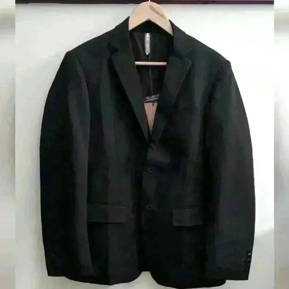 PAUL JONES | Men's  Black Two Button Down Long Sleeved Fitted Sports Blazer - Picture 3 of 9